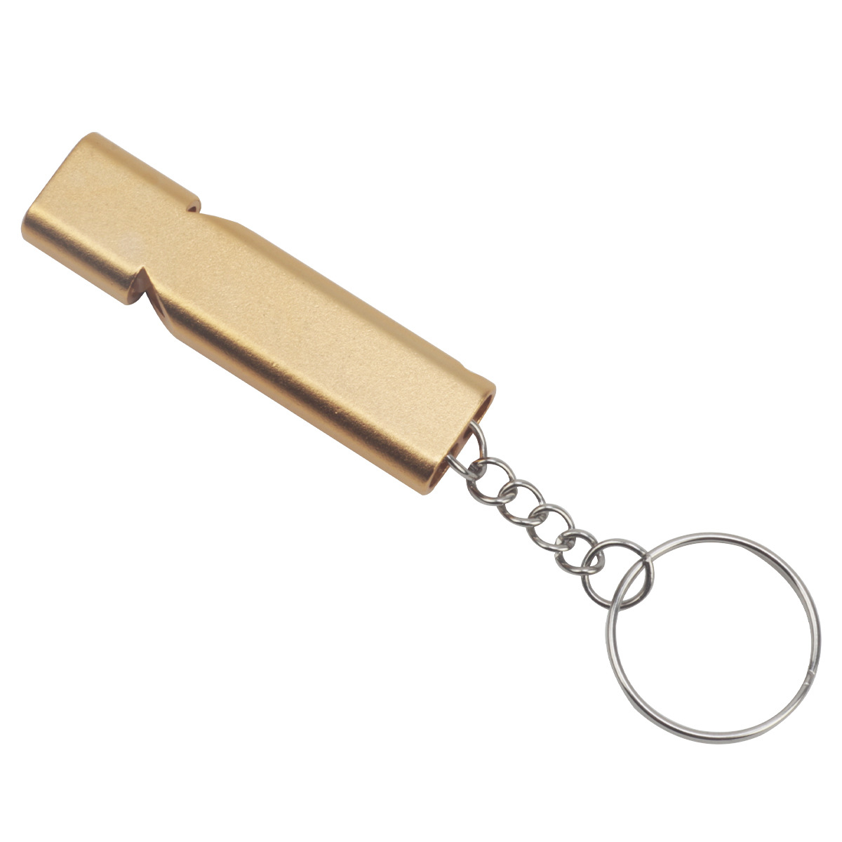 Picture of Cross-border flat aluminum alloy dual-frequency survival whistle double-tube outdoor survival rescue whistle equipment high-frequency whistle