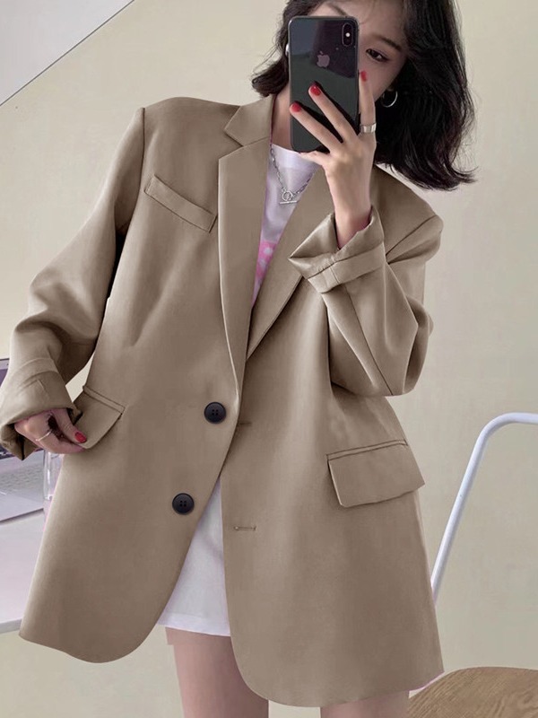 Picture of Small Top Black Suit Jacket Commuter Women's Korean Style Casual Comfortable Suit for Spring and Autumn