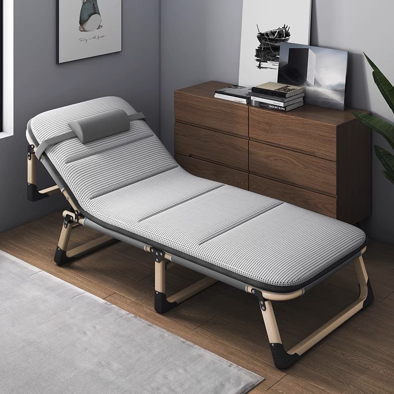 Single lunch break folding bed mattress integrated office portable recliner chair hospital companion bed simple nap bed