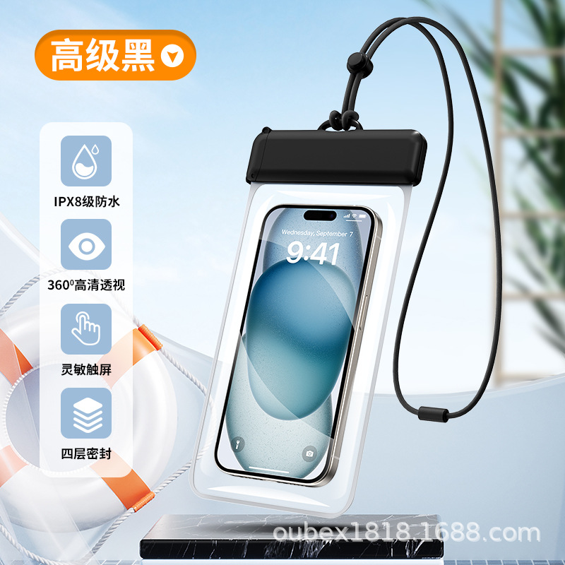 Picture of New Flip Mobile Phone Waterproof Bag Touch Screen TPU Swimming Diving Waterproof Mobile Phone Bag Transparent Wholesale