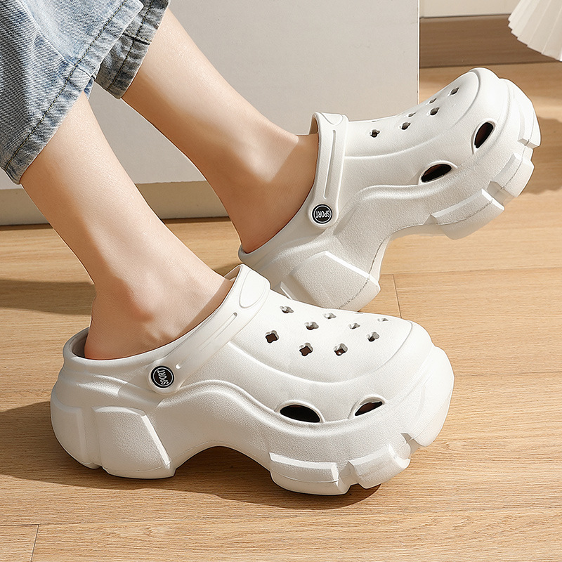 Hole shoes women's indoor and outdoor home non-slip wear-resistant thick bottom shit feeling beach eva sandals summer wholesale