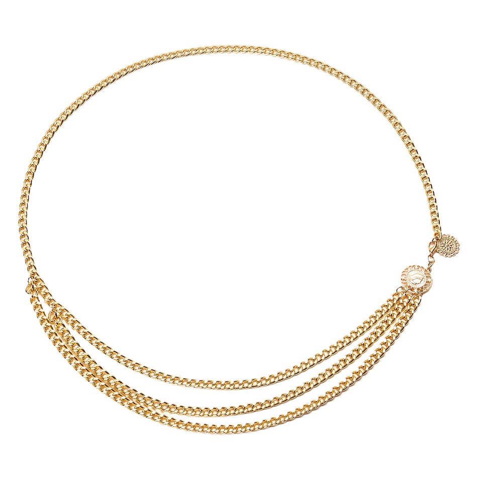 European and American Cross-border Jewelry Alloy Multi-layer Exaggerated Body Chain Women's Fashion Queen's Head Retro Street Beat Waist Chain