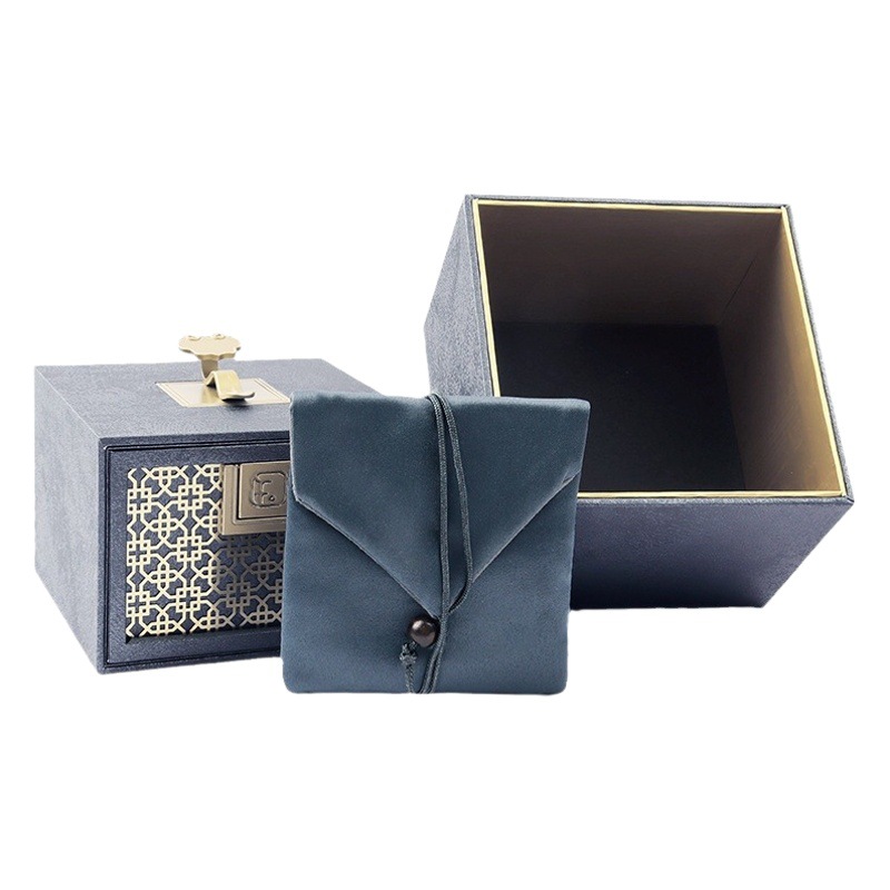National fashion Ruyi heritage jewelry box pendant bracelet box jewelry Wenwan bracelet storage gift box jewelry packaging box
