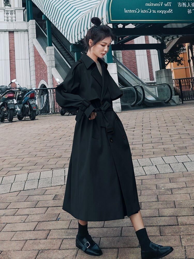 Picture of Windbreaker Women's Mid-length 2023 New Korean Style High-end Elegant Casual Loose British Style Autumn Jacket