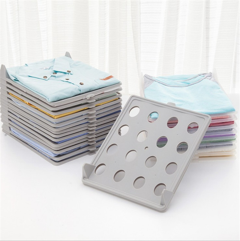 Folding Clothes Board Folding Clothes T-Shirt Sweater Storage Rack Wardrobe Storage Rack Creative Lazy Folding Board