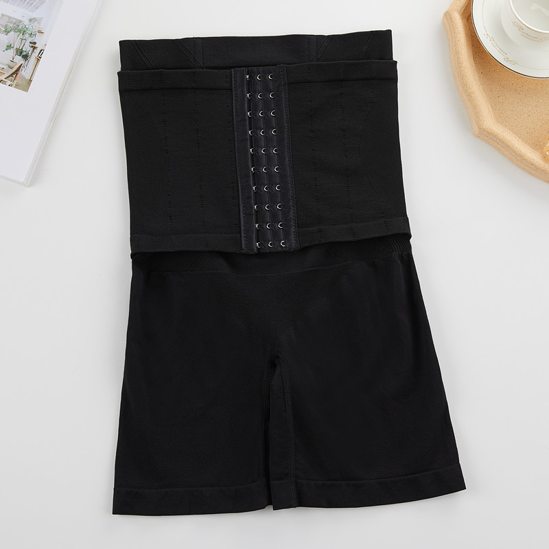 Picture of Seamless High-Waist Tummy Control Pants, Buttoned Pants, Steel-Bone Anti-Rolling Honeycomb Body Shaping Tummy Control Boxer Safety Boxer Briefs for Women