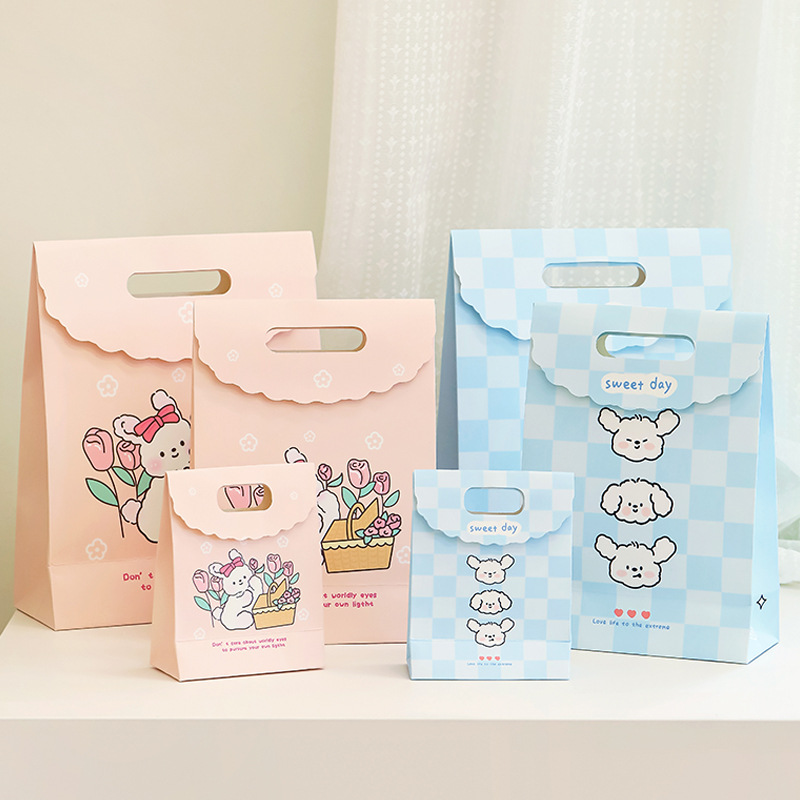 Cartoon Gift Packaging Bag Children's Day Paper Bag Cute Rabbit Portable Paper Bag Birthday Return Gift Gift Bag