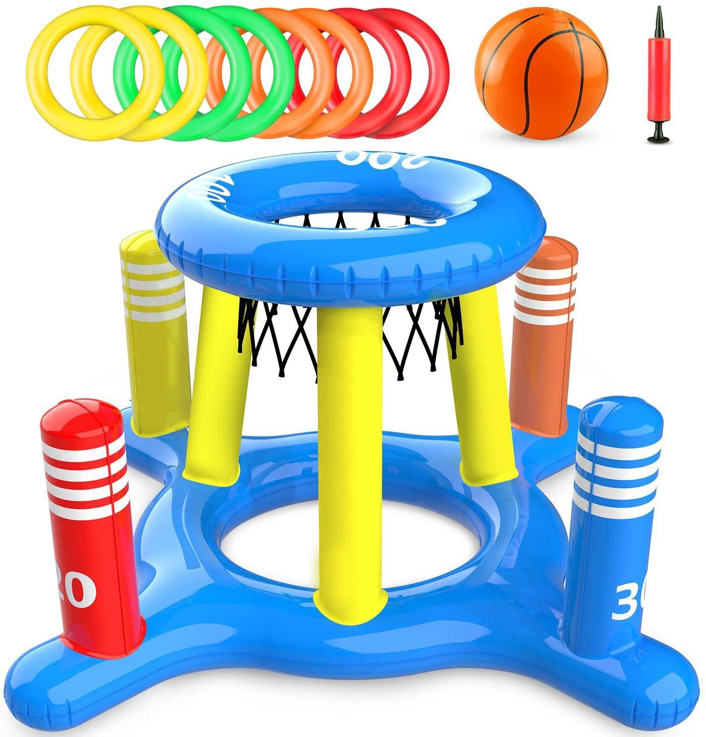 Picture of Cross-border Spot Water Inflatable Basketball Rack Rings Swimming Pool Interactive Shooting Toys Outdoor Inflatable Water Play Toys