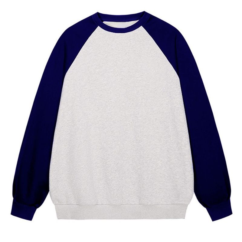 Picture of Full matte imitation cotton cotton raglan sleeve sweatshirt women's custom pattern logo cultural shirt glossy plate foreign trade wholesale customization