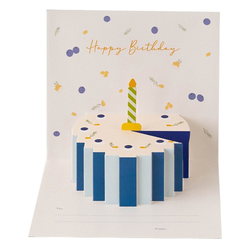 Birthday gift boutique birthday invitation card 3d three-dimensional blessing gratitude high-end creative small card