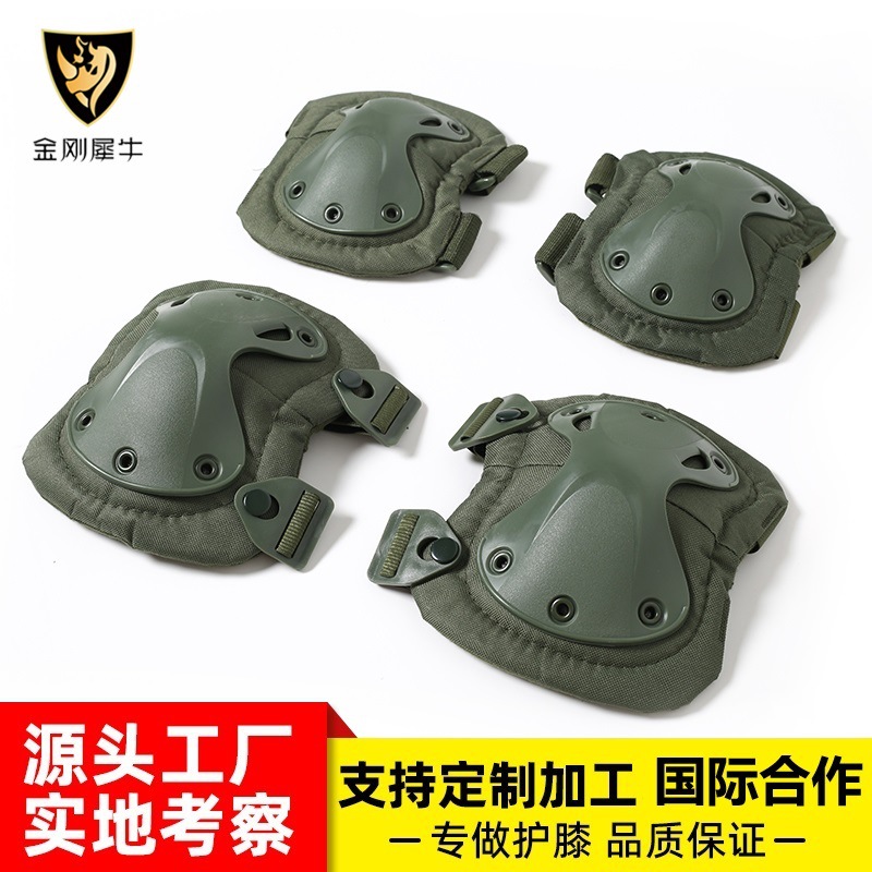 Source Factory Foot Protection Outdoor Sports Protective Gear Motorcycle Knee Pads and Elbow Pads Set Real Person Cs Cycling Pulley