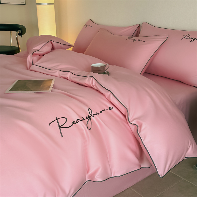 Picture of High-grade sense 120 long-staple cotton bed four-piece cotton cotton light luxury four-season universal quilt cover bed sheet bedding 4