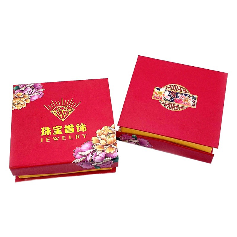 Color Printing Bracelet Box Jewelry Packaging Box Bracelet Box Printing Earrings Paper Box Jewelry Jade Storage Handstring Box
