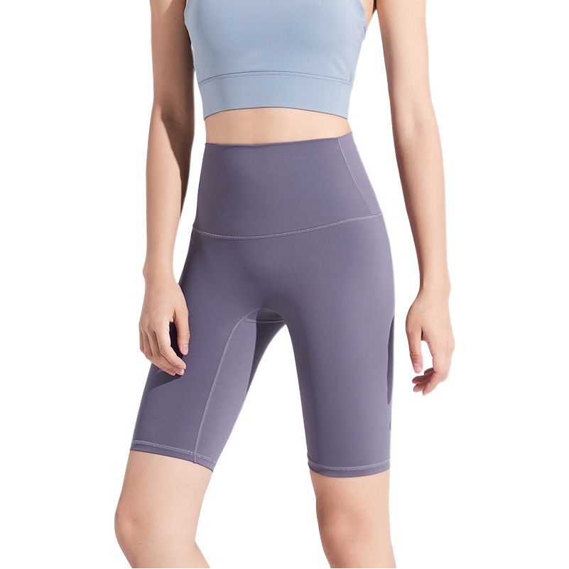Cross-border Foreign Trade Five-point Yoga Shorts Women's High Waist Hip-lifting Outdoor Sports Running Cycling Fitness Tight Shorts