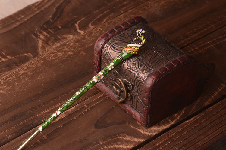 Picture of Chinese antique headdress hairpin cloisonne ladies hair clasp scenic explosion hair accessories wholesale