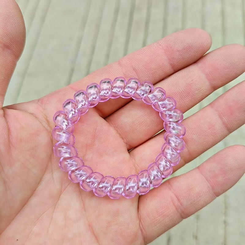 Picture of Candy Color Bold Bracelet Telephone Line Hair Ring Extra Large Rubber Band South Korea Headwear Hair Accessories Headband Spring Ring