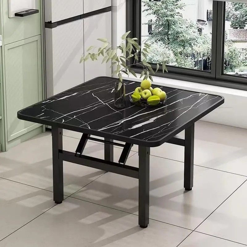 Picture of Folding table square dining table outdoor low table floor stall table home foldable dining table dining table small square table