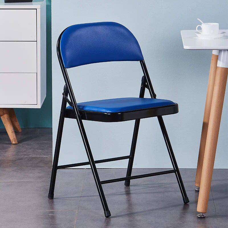 Picture of Manufacturer Wholesale Office Meeting Folding Chair Metal Chair Simple Household Back Chair Training Exhibition Chair Dormitory Chair
