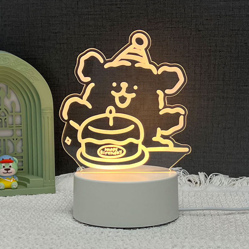 Line Puppy Surrounding Nightlight Set Creative and Practical Desktop Sleep System Cross-border Explosions Kindergarten Student Gift