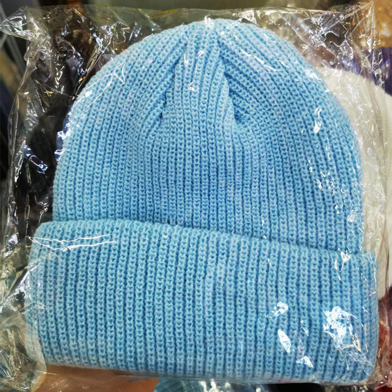 Picture of 2020 Cold Hat Men's Melon Hat Winter Women's Autumn and Winter Solid Color Watermelon Knitted Wool Hat Pullover Ski Hat