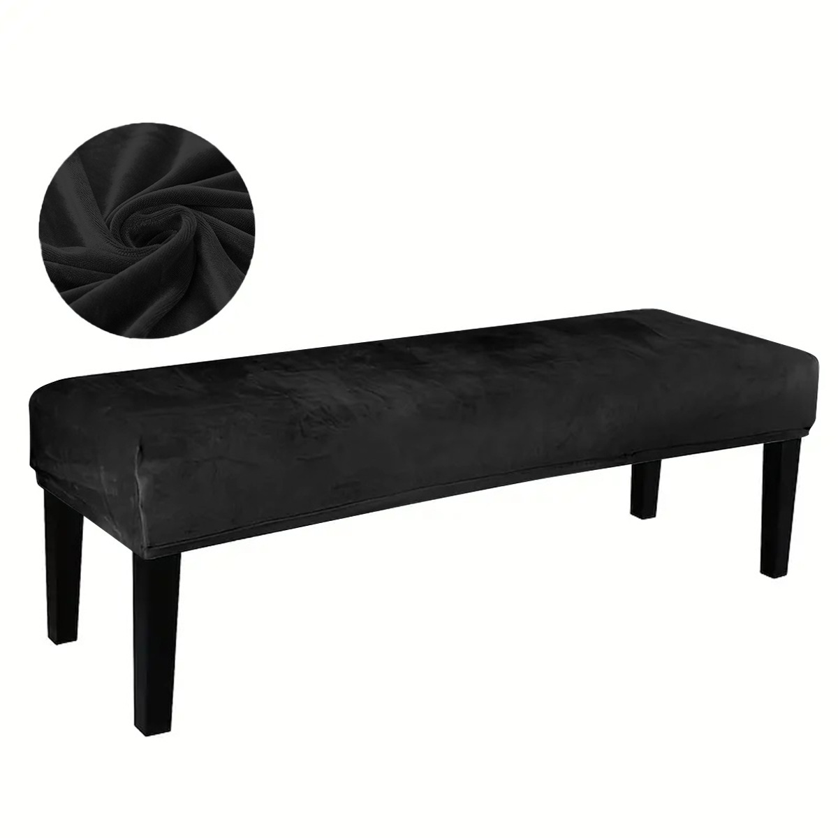 Picture of Cross-border silver fox velvet long stool cover with rope elastic all-inclusive stool cover dust-proof cross-border bench chair cover manufacturers wholesale