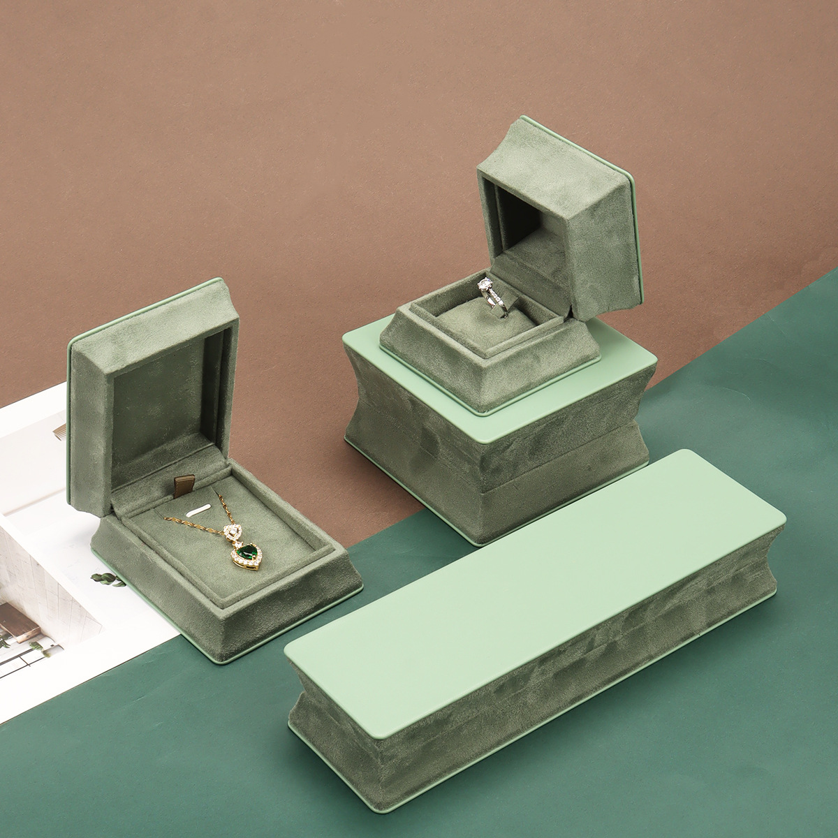 Jewelry Box Pu Leather Ring Box Pendant Necklace Packaging Box Bracelet Bracelet Box Jewelry Storage Display Box