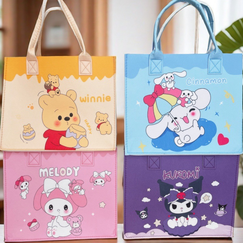 New Cartoon Felt Bag Double-sided Printed Tote Bag New Kulomy Merlot Exquisite Gift Bag Accompanying Gift