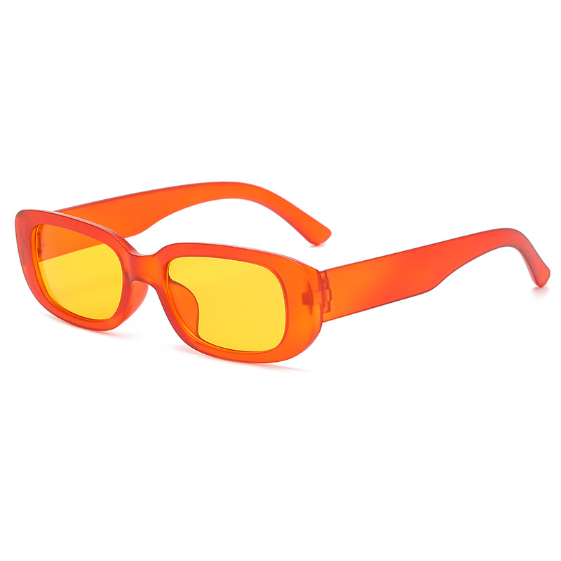 Picture of New Fashion Candy Color Cat's Eye Sunglasses European and American Fashion Street Shooting Joker Small Frame Plastic Tooth Sunglasses s23081