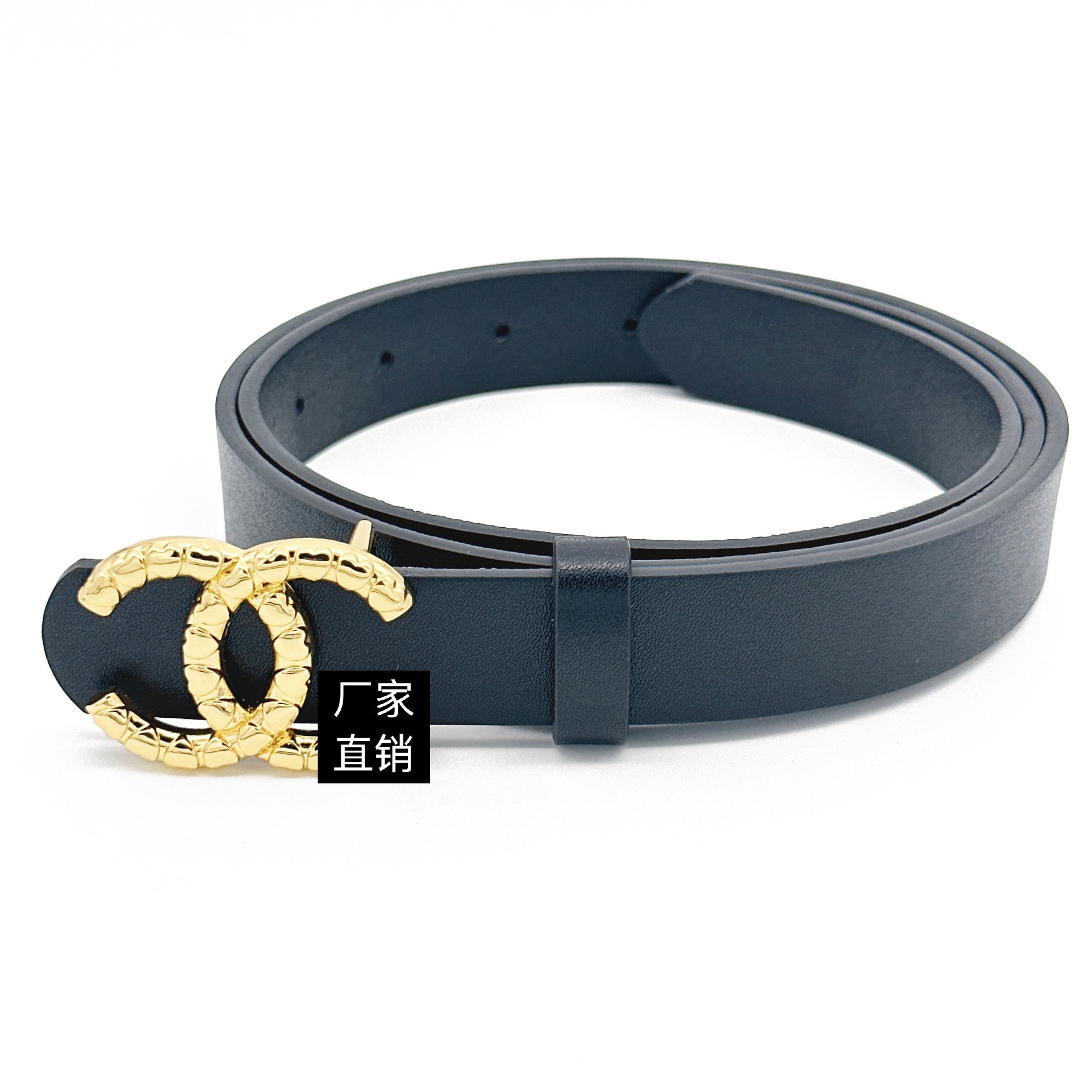 2.5cm New Popular Small Fragrance Big Brand High-End Women's Belt Fashionable Simple Versatile Korean Style Decoration