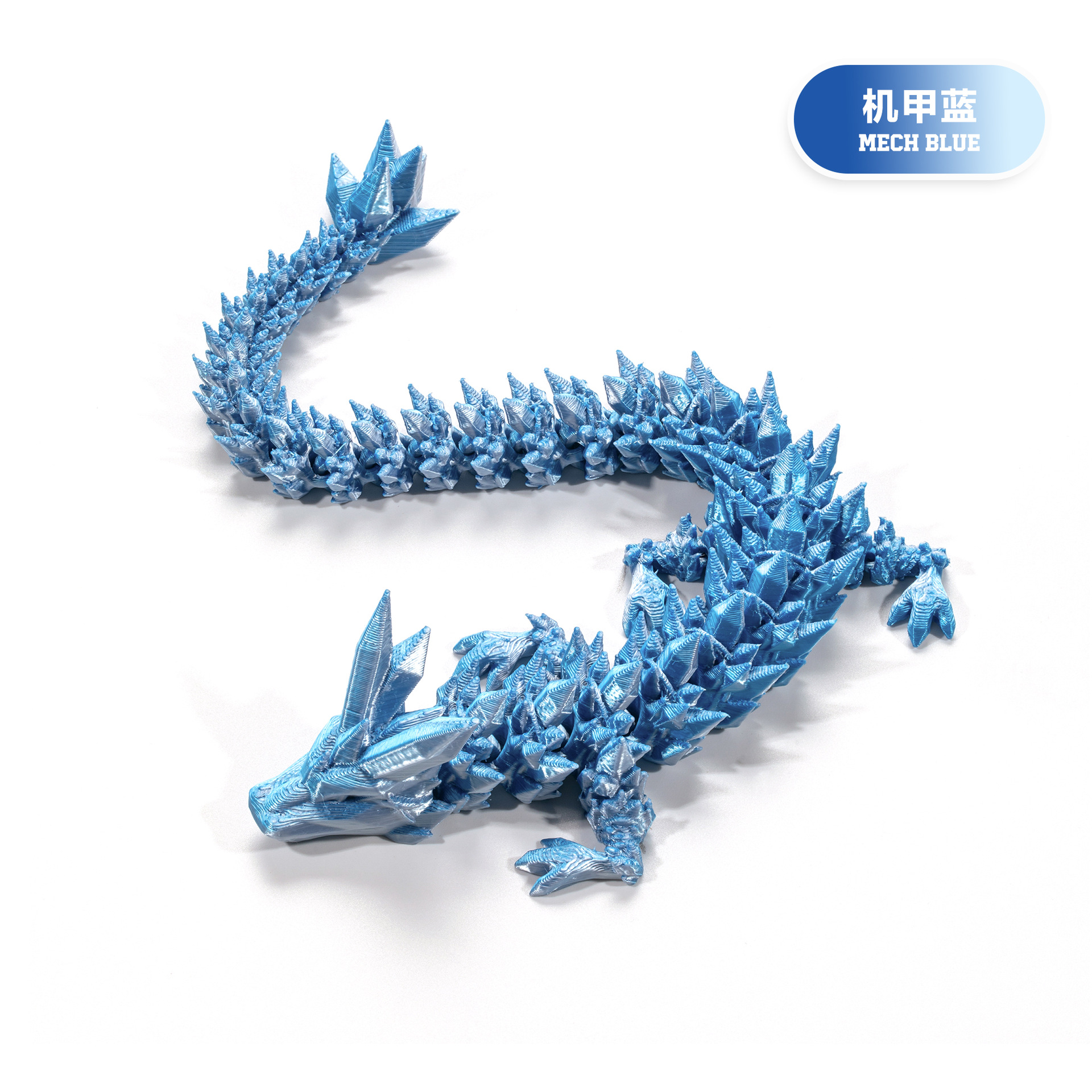 Picture of 3D printing cross-border hot selling ornaments joint movable Crystal Gem dragon ornaments hand-made suit dragon decoration