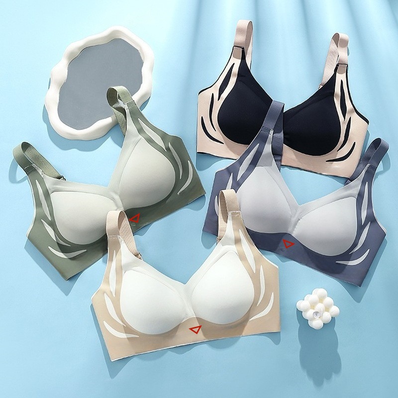 Cross-border foreign trade lift-up bra, small bust gathering, anti-sagging, beautiful back, seamless soft support, literature top support camisole vest