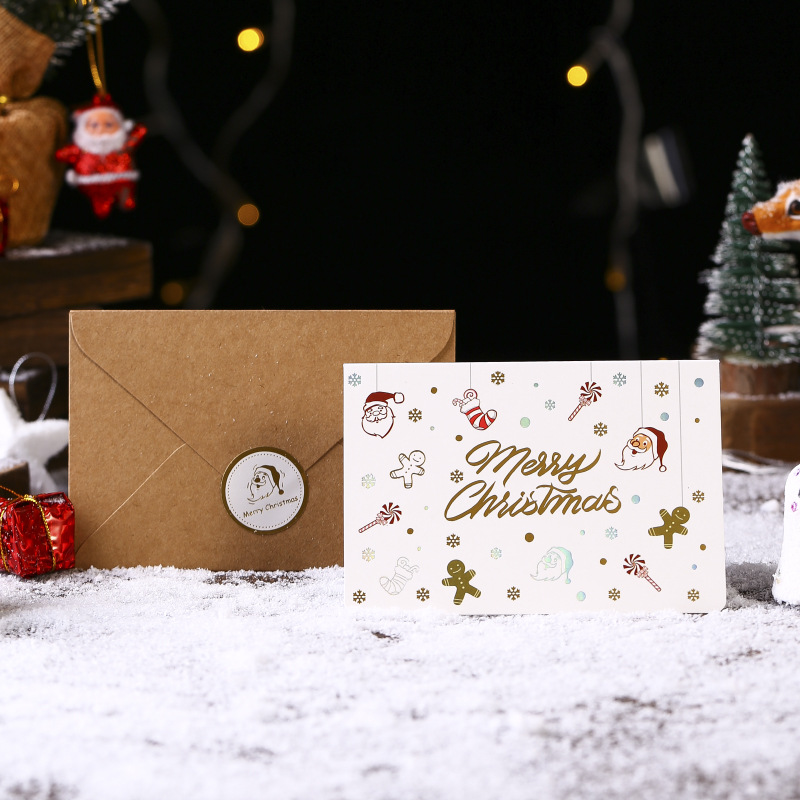 Picture of Spot Direct Sales New Christmas Greeting Card Thanksgiving Gift Card Christmas Card Blessing Message Card Wholesale Can Be Customized