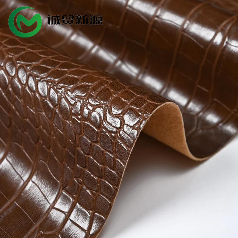 In-Stock Eco-Friendly C206 C5789 Crocodile Pattern Faux Leather 1.0 Brushed Sole Pvc Leather Fabric for Packaging and Shoe Materials