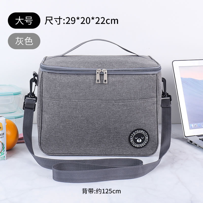 Picture of Lunch Box Handbag Square Insulation Bag Aluminum Foil Thickened Lunch Bag Large Capacity picnic bag for office workers and students with meals