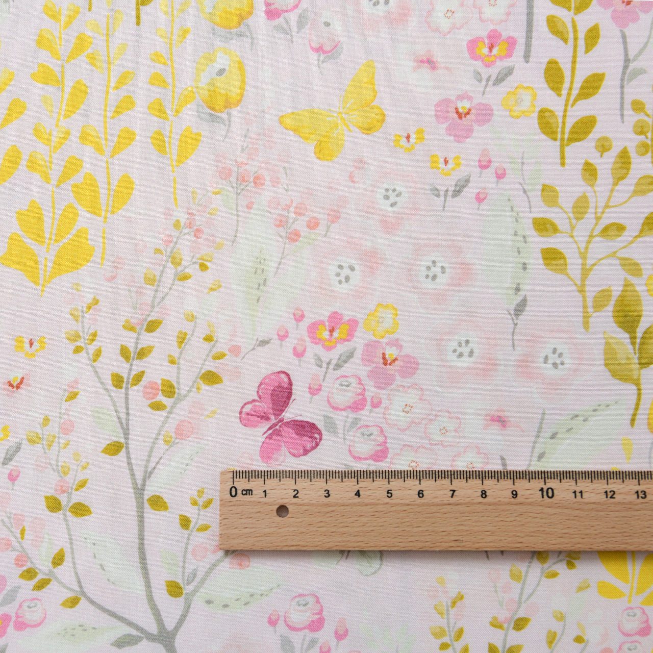 Picture of 20 Pieces of Artificial Cotton Fabric Floral Plant Handmade Clothing Dress Summer Cool Quilt Cotton Silk Cotton Silk Fabric