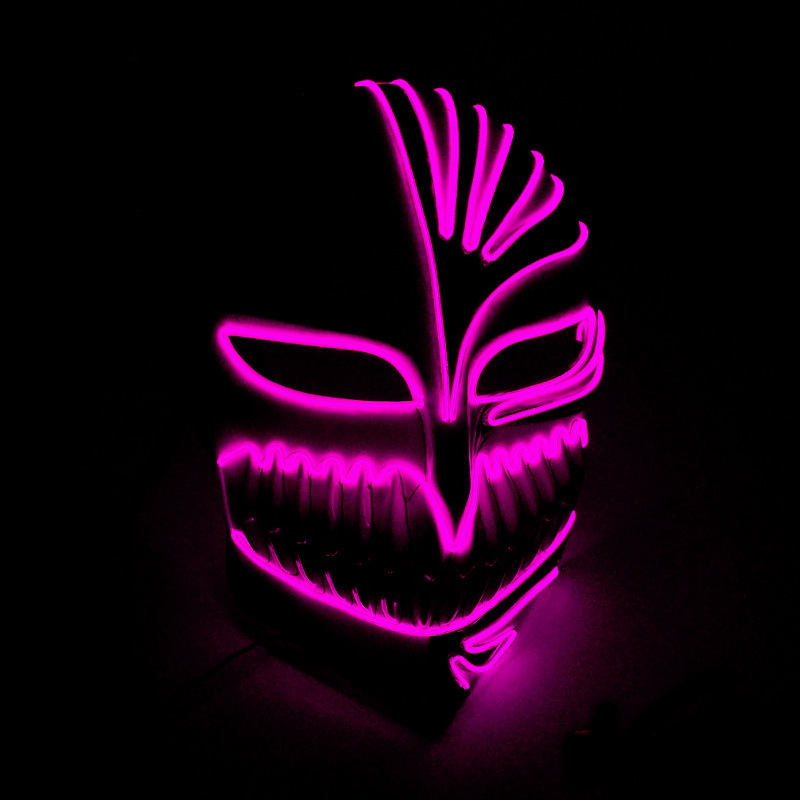 Picture of Halloween Masquerade Luminous Mask Bar Party Death Cold Light Mask El Cold Light Luminous Mask
