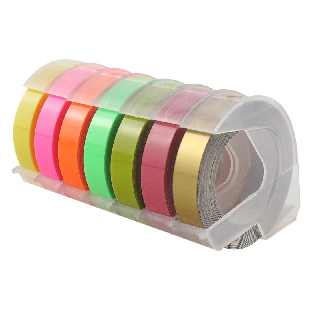 Compatible with DYMO Delta 12965 1610 South Korea motex manual embossing engraving machine 3D bump label tape 9m