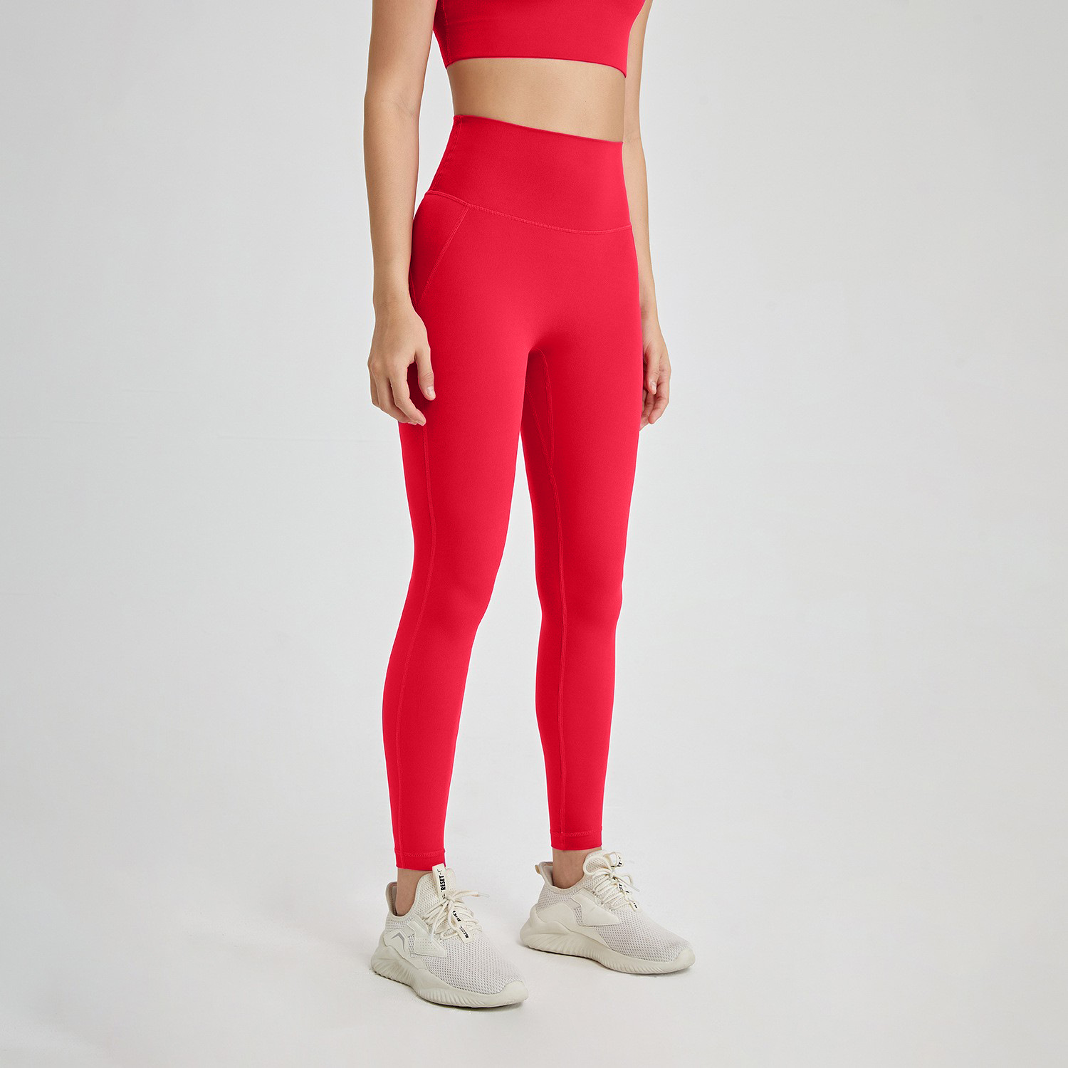 Picture of No-Wearing Underwear Zero Sense One-Piece Yoga Pants Seamless Naked Sense Back Pocket Peach Hip Tight Sports Fitness Pants