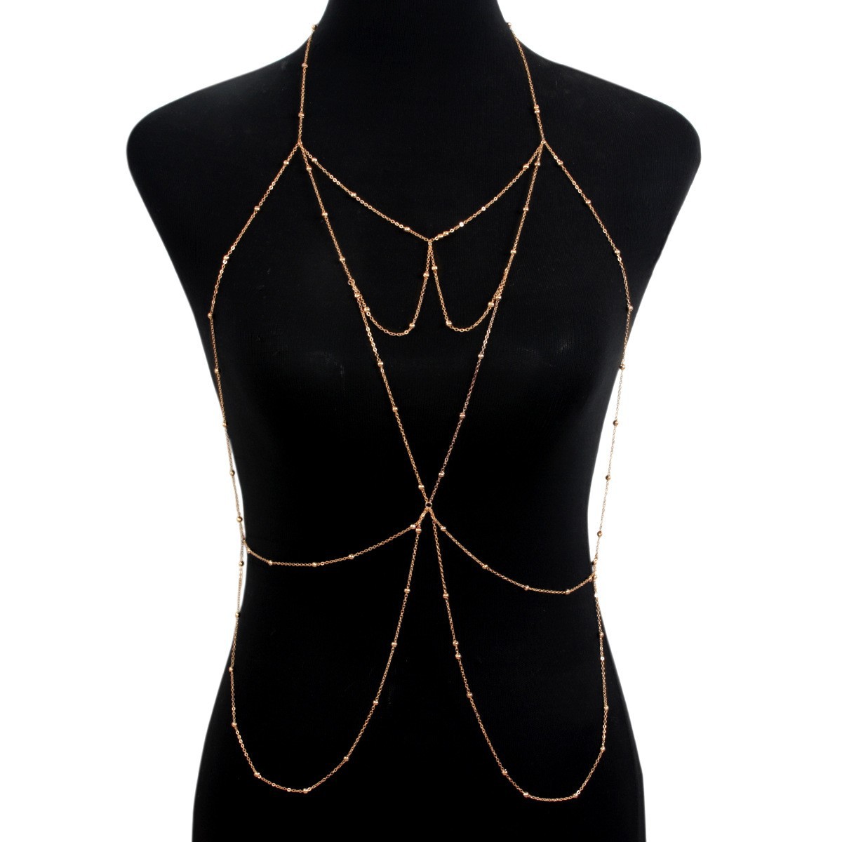 Picture of Chest Chain Jewelry Pure Desire Internet Celebrant Same Style High-end Fashion All-match Sexy Flash Diamond Pendant Body Chain Necklace