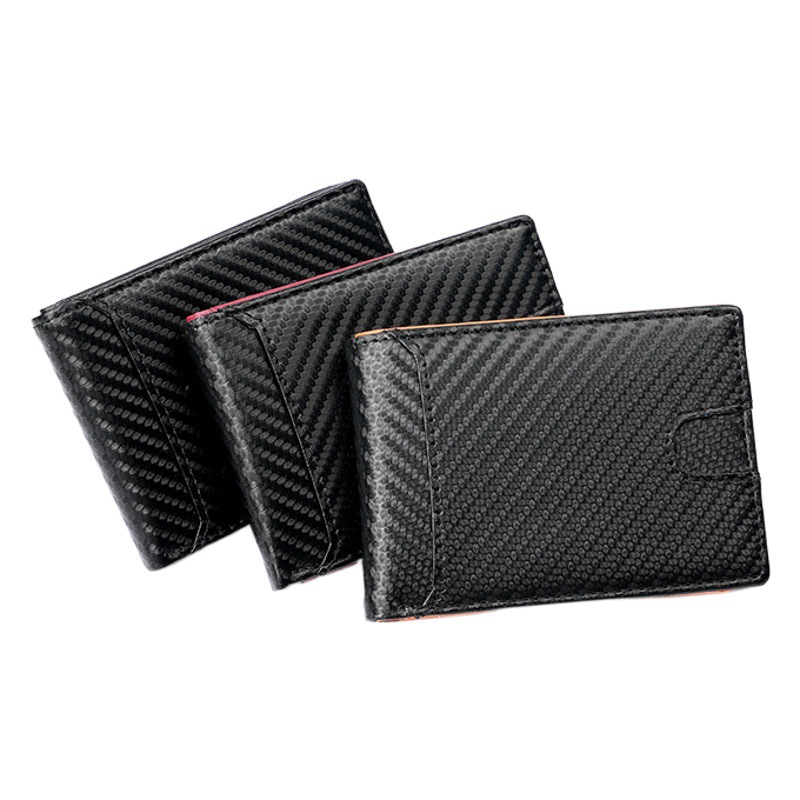 Men's wallet carbon fiber foreign trade popular driving license wallet men's high-end trendy simple business elegant wallet