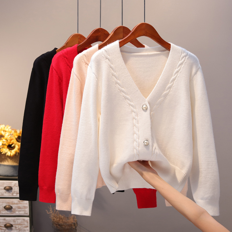 Spring and Autumn 2024 New Women's Coat European Station Knitted Cardigan Women's Sweater Lazy European Top