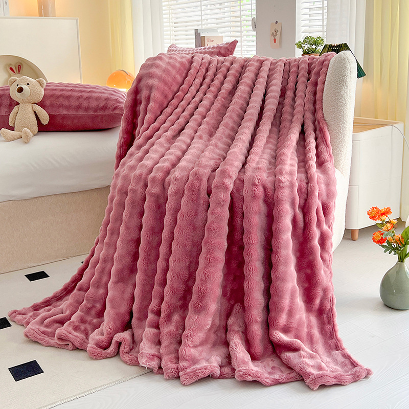 Picture of Ins Style Blanket Class A New Style Curled Bubble Velvet Casual Nap Blanket Thickened Blanket Sofa Cover Blanket Universal for All Seasons