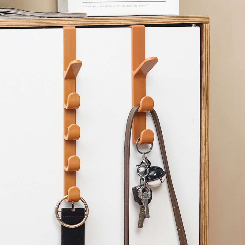 Door Long Row Hook Bag Hanger Ins Dormitory Storage Hanger Wall Hanging Rack Hat Storage Artifact