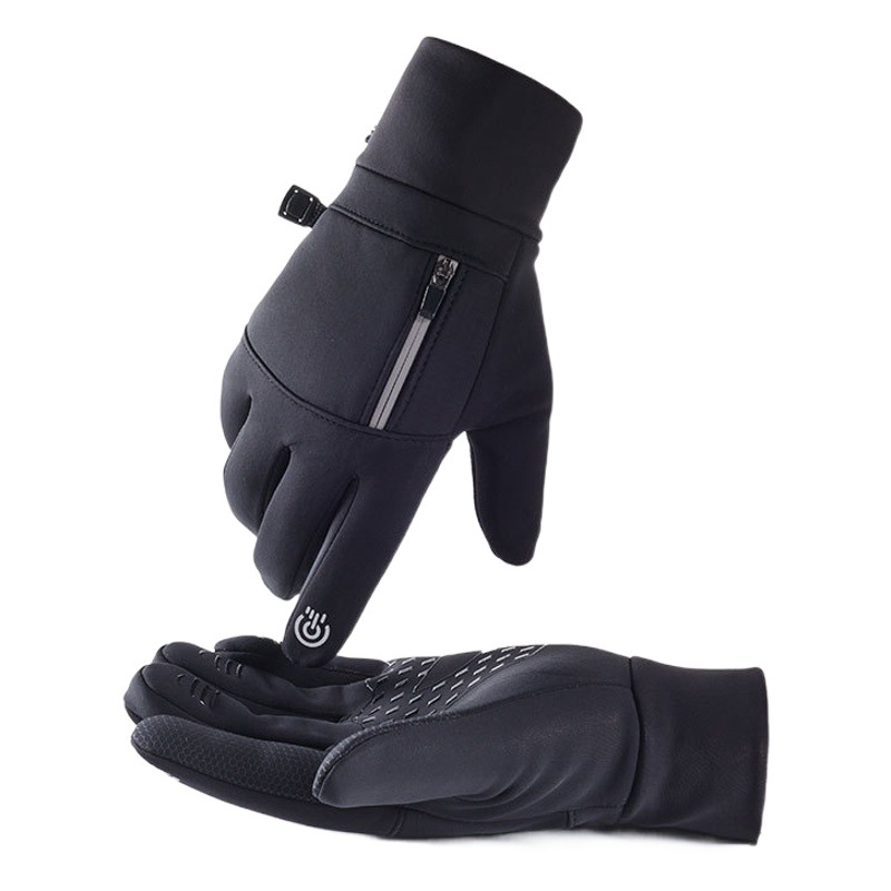 Cycling Gloves Autumn and Winter Q803 Outdoor Sports Waterproof Touch Screen Warm Fleece-Lined Thickeneded Fishing Gloves for Men and Women Cycling