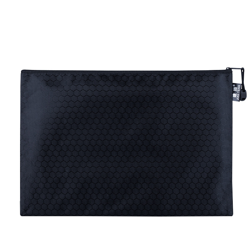 Picture of Jian Teng A4 Football Pattern File Bag Waterproof Thickeneded Canvas Zipper Bag Information Bag Student File Stationery Bag