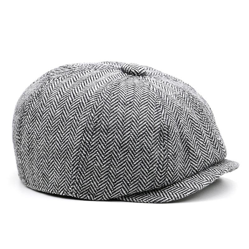Picture of Children's Duck Tongue Hat Retro European and American Baby Newsboy Hat Trendy British Forward Cap Young Student Octagonal Beret