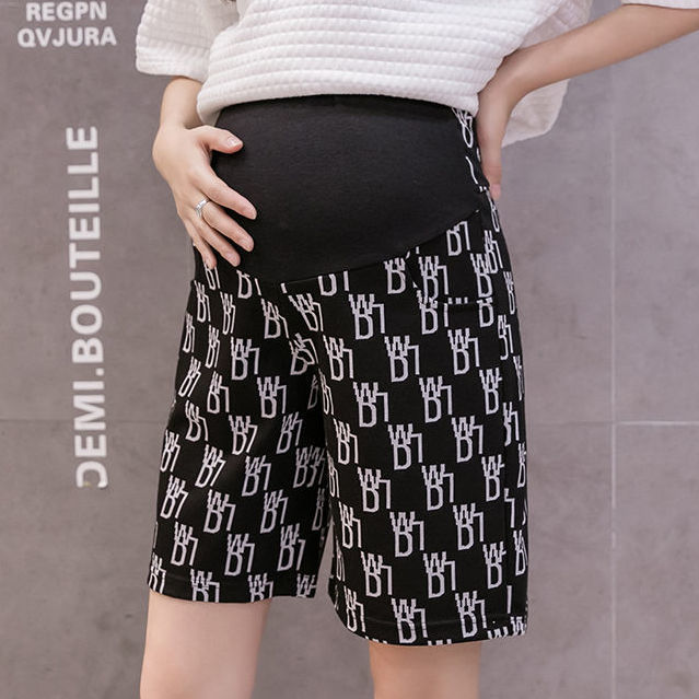 Picture of Pregnant Women's Shorts Women's Summer Outer Wear Thin Loose Five-point Pants Spring and Summer Leggings Western-style Safety Abdominal Wide-leg Pants Trendy