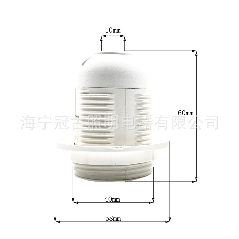 Picture of E27 plastic lamp holder holder cassette light body full teeth half teeth chandelier table lamp floor lamp wall lamp cap CE certification