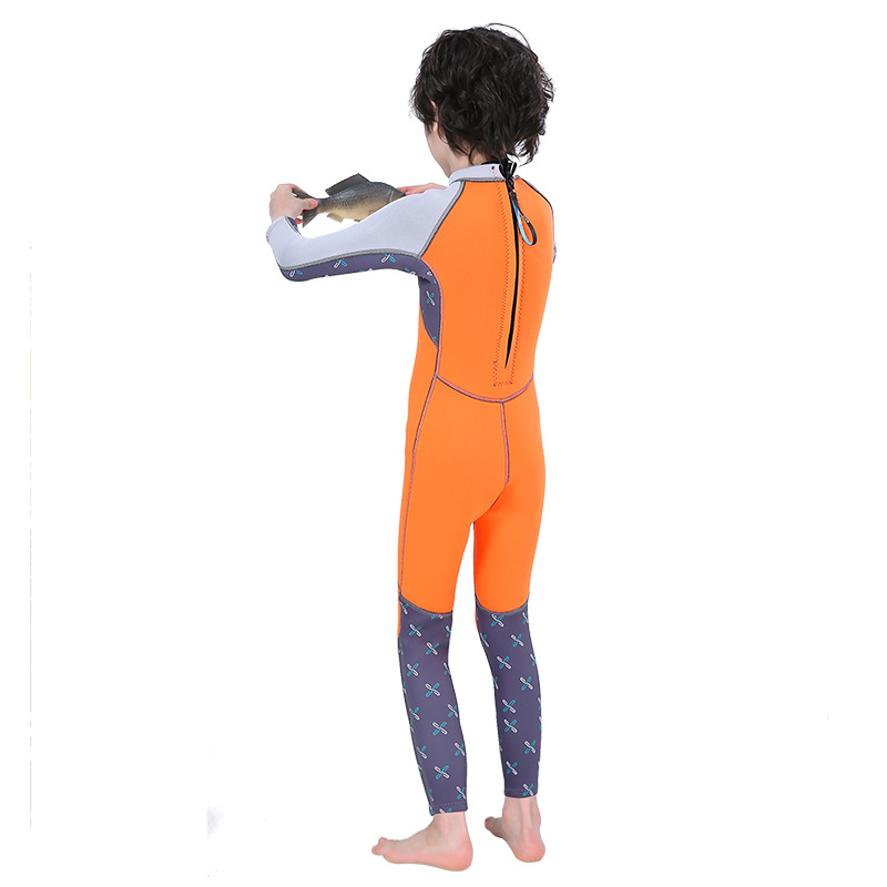 Picture of 3mm children's wetsuit slinx warm one-piece Children's swimsuit boy's diving suit children's surfing jellyfish suit