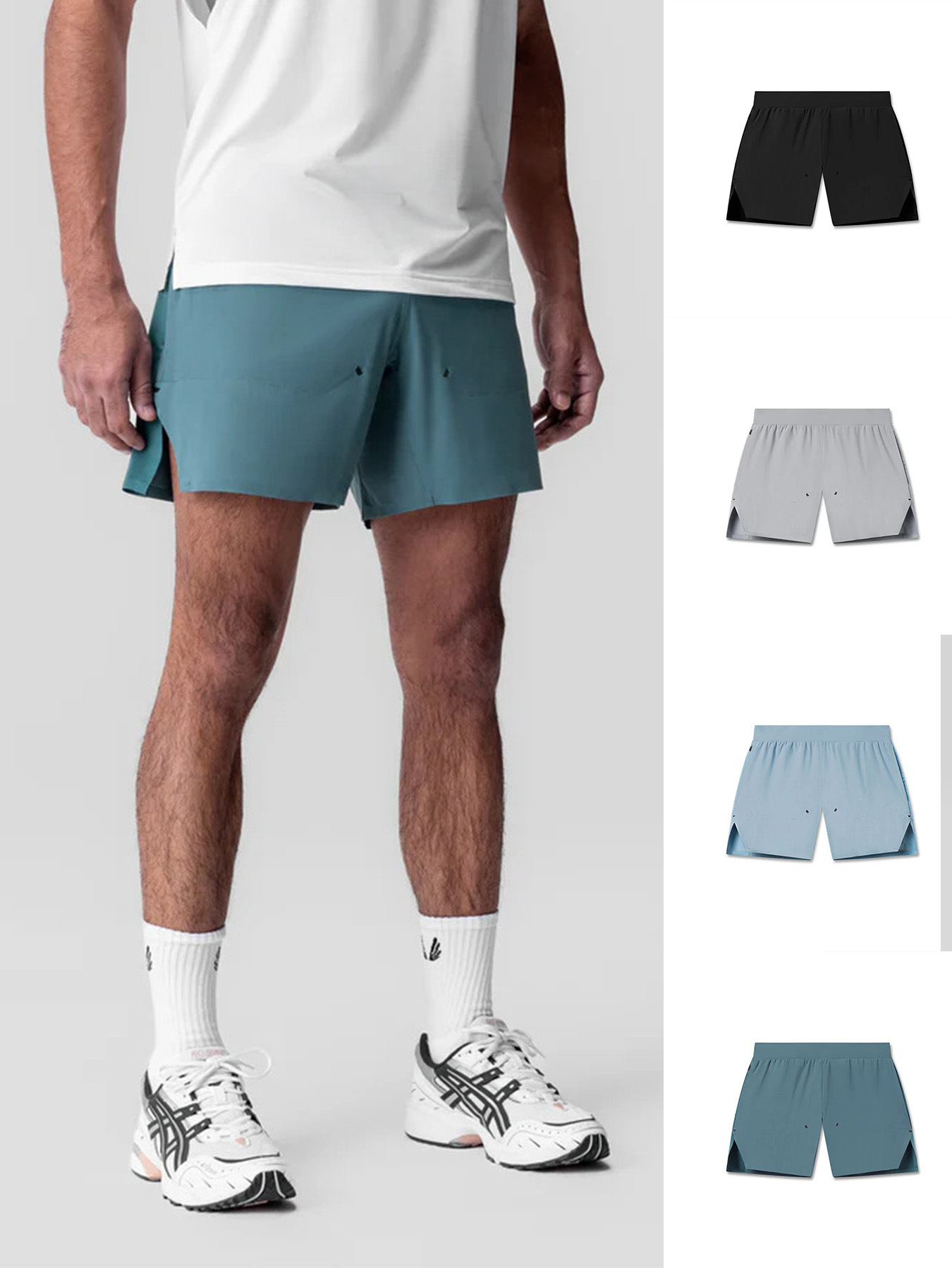 Muscle Fitness Brothers Running Sports Solid Color Men's Three-point Pants Outdoor Fitness Workout Training Sports Shorts